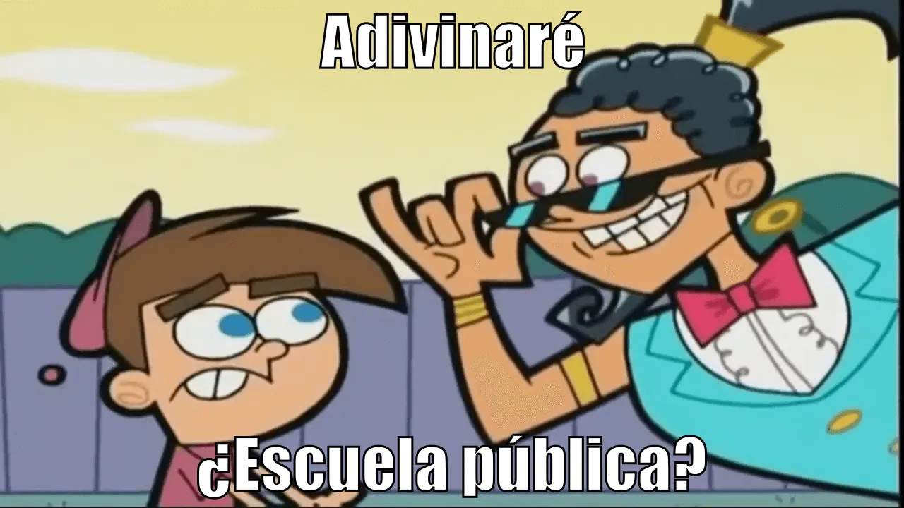 Plantilla de Adivinaré, ¿Escuela pública?