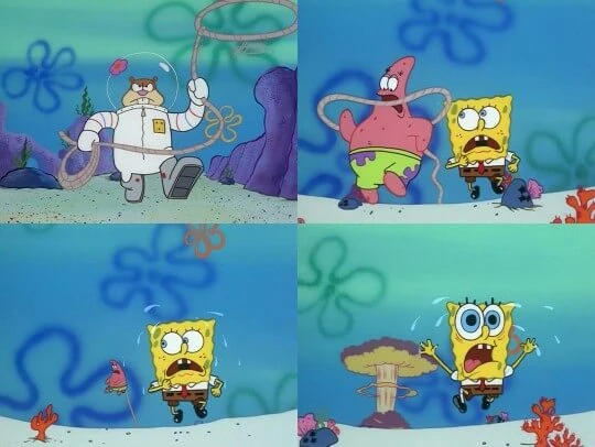 Plantilla de ¡Ahhh, Bob Esponja!