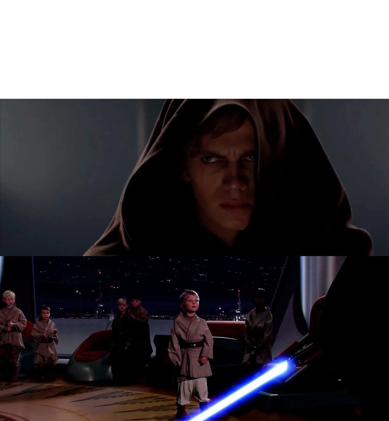 Plantilla de Anakin matando a niños padawans