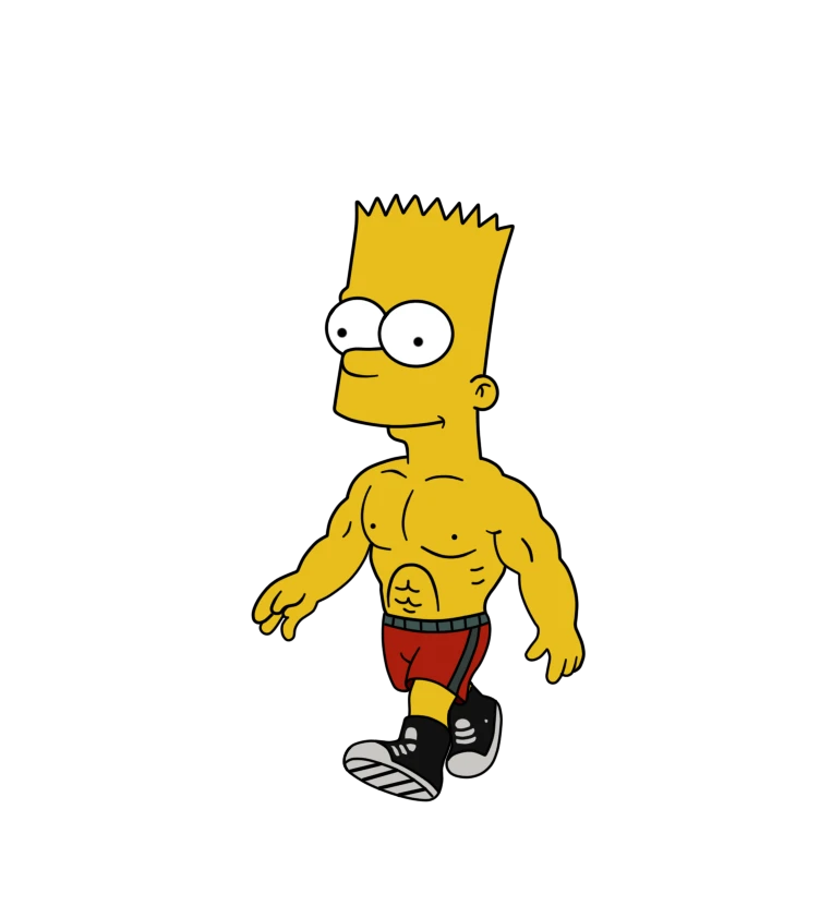 Plantilla de Bartman | Bart musculoso