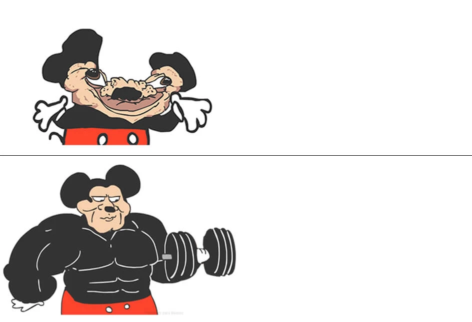 Plantilla de Buff Mickey | Mickey fuerte