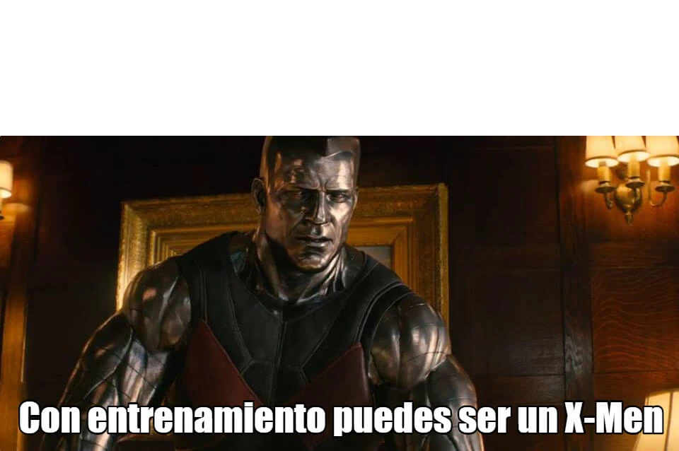 Plantilla de Con entrenamiento puedes ser un X-Men