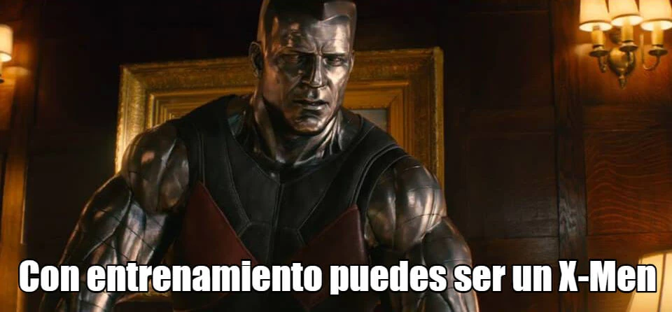 Plantilla de Con entrenamiento puedes ser un X-Men