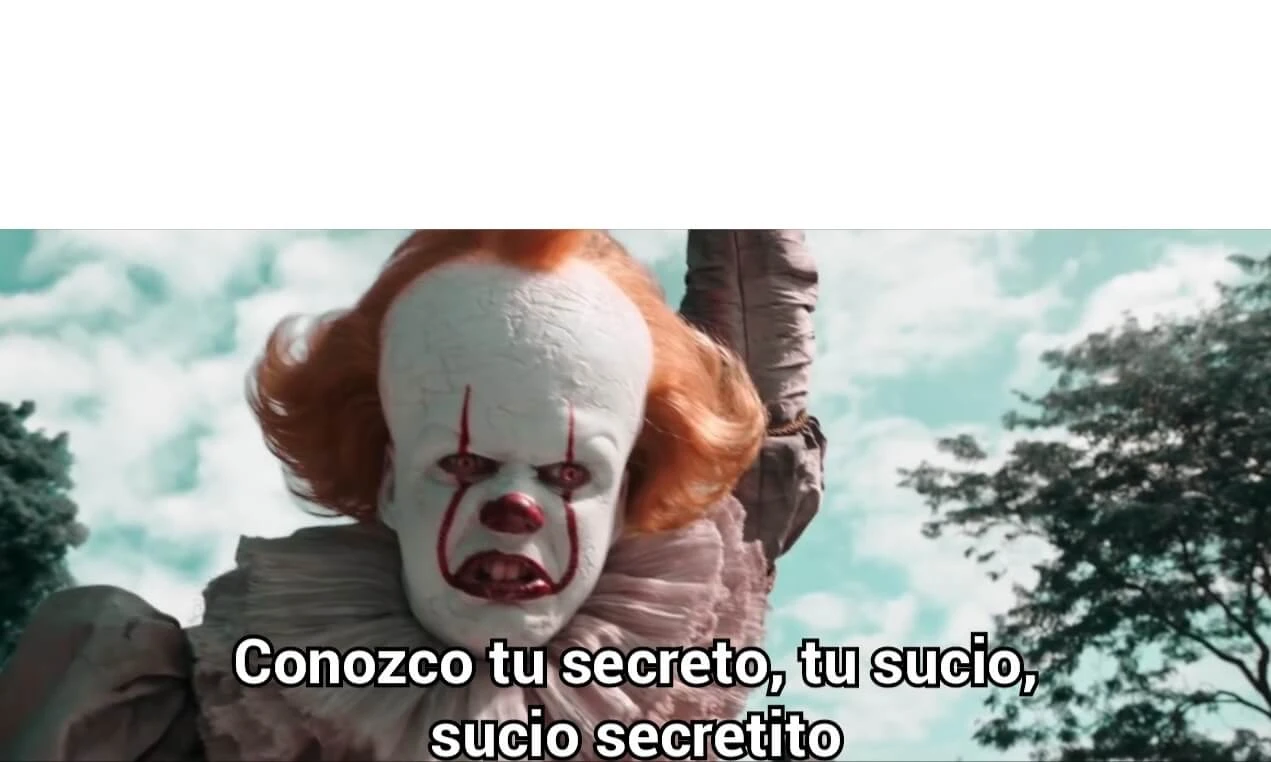 Plantilla de Conozco tu secreto, tu sucio, sucio secretito