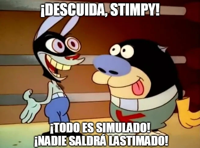 Plantilla de ¡Descuida, Stimpy! ¡Todo es simulado!