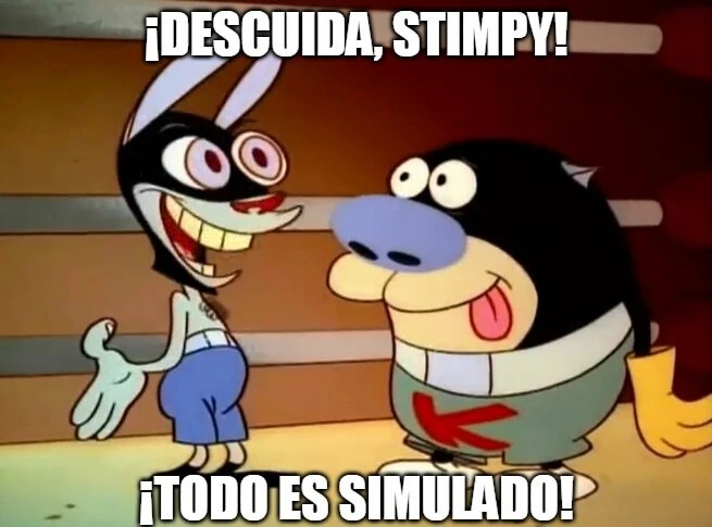 Plantilla de ¡Descuida, Stimpy! ¡Todo es simulado!