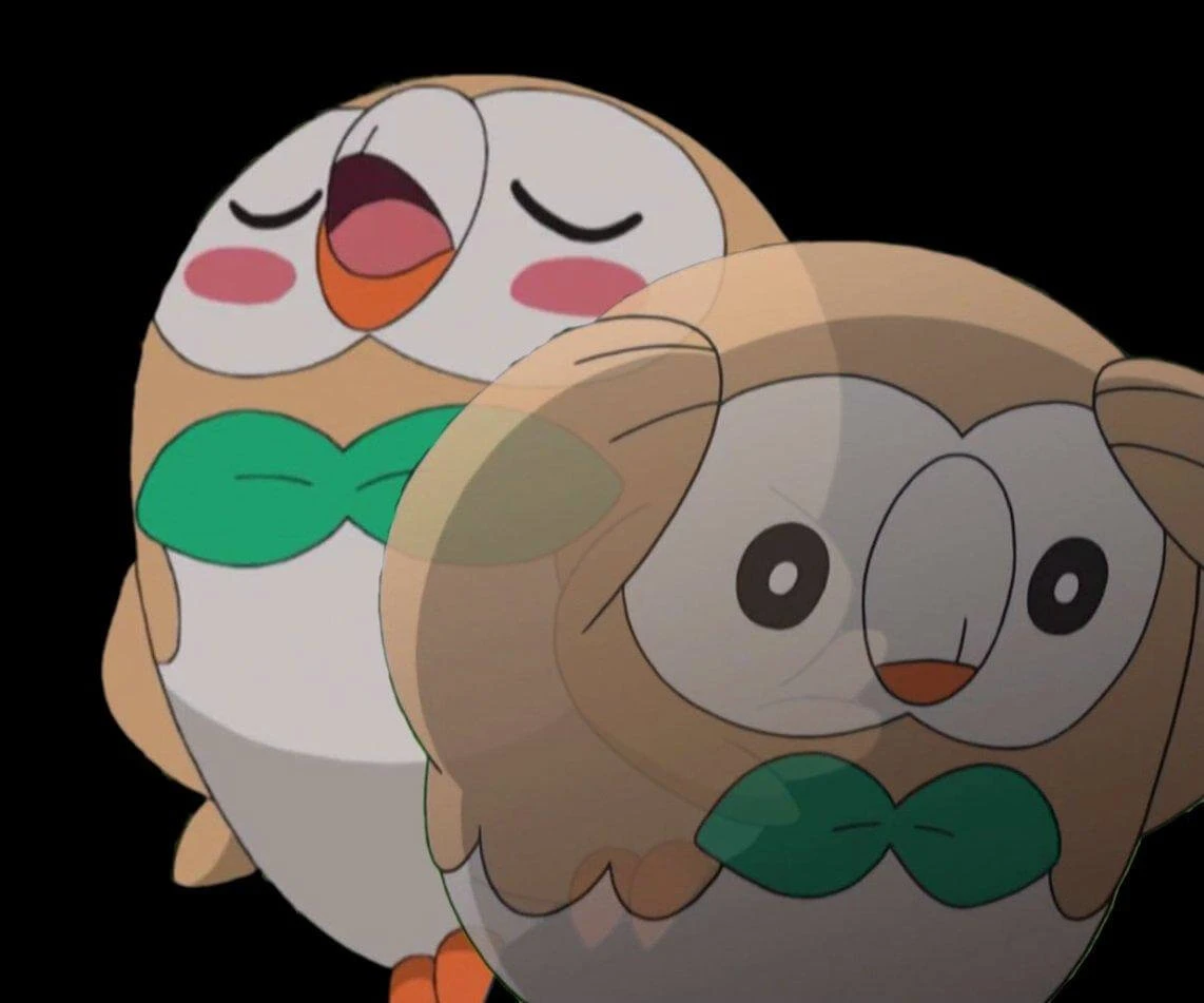 Plantilla de Distressed Rowlet