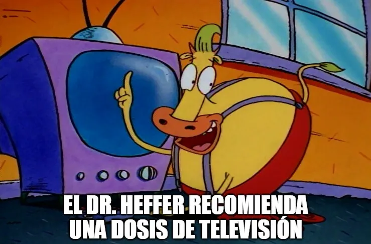 Plantilla de El Dr. Heffer recomienda una dosis de televisión