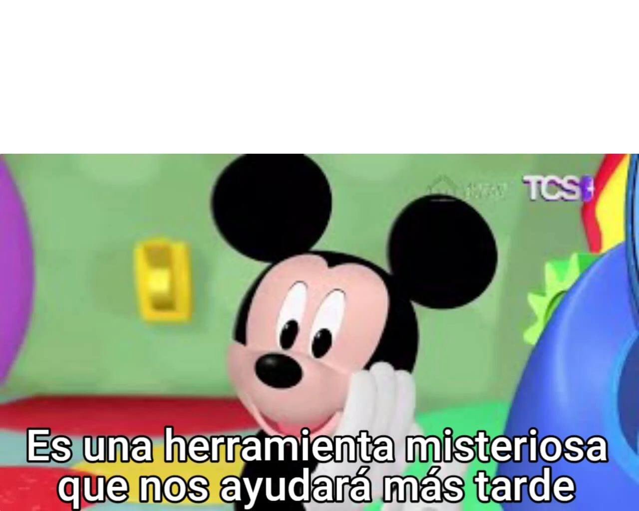 Plantilla de Es una herramienta misteriosa que nos ayudará más tarde | Mickey Mouse