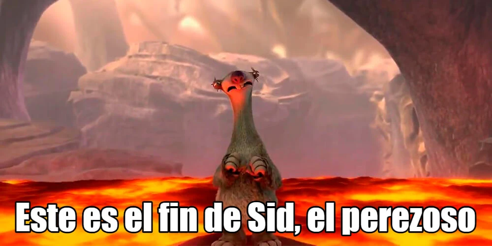 Plantilla de Este es el fin de Sid, el perezoso