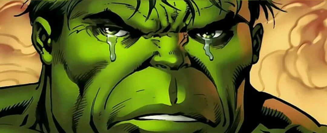 Plantilla de Hulk Triste