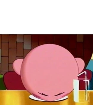 Plantilla de Kirby comiendo pastel