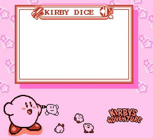 Plantilla de Kirby dice