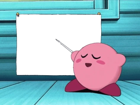 Plantilla de Kirby explicando