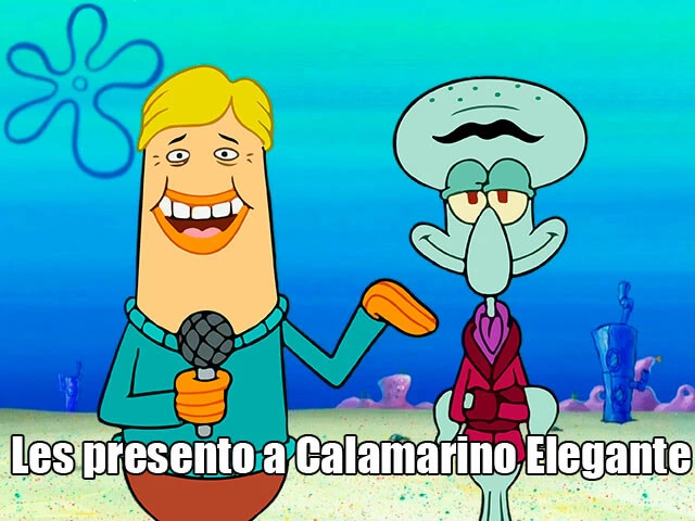 Plantilla de Les presento a Calamarino Elegante