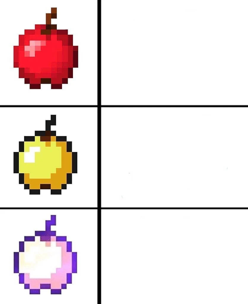 Plantilla de Manzanas de Minecraft