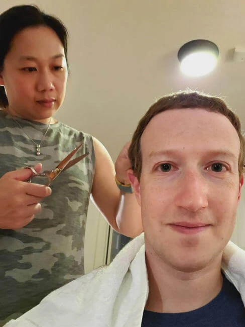 Plantilla de Mark Zuckerberg Corte de pelo