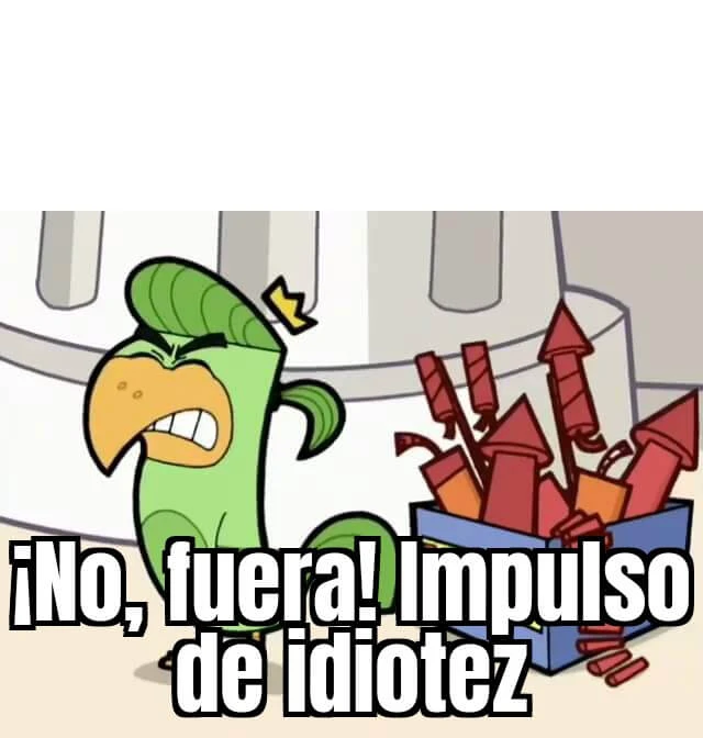 Plantilla de ¡No, fuera! Impulso de idiotez