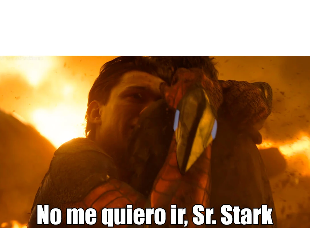 Plantilla de No me quiero ir, Sr. Stark