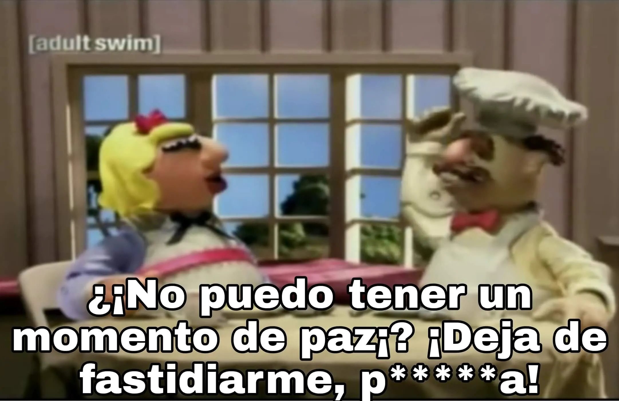 Plantilla de ¿¡No puedo tener un momento de paz¡? ¡Deja de fastidiarme, p*****a!