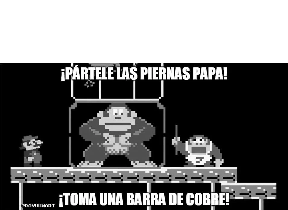 Plantilla de ¡Pártele las piernas papa! ¡Toma una barra de cobre!