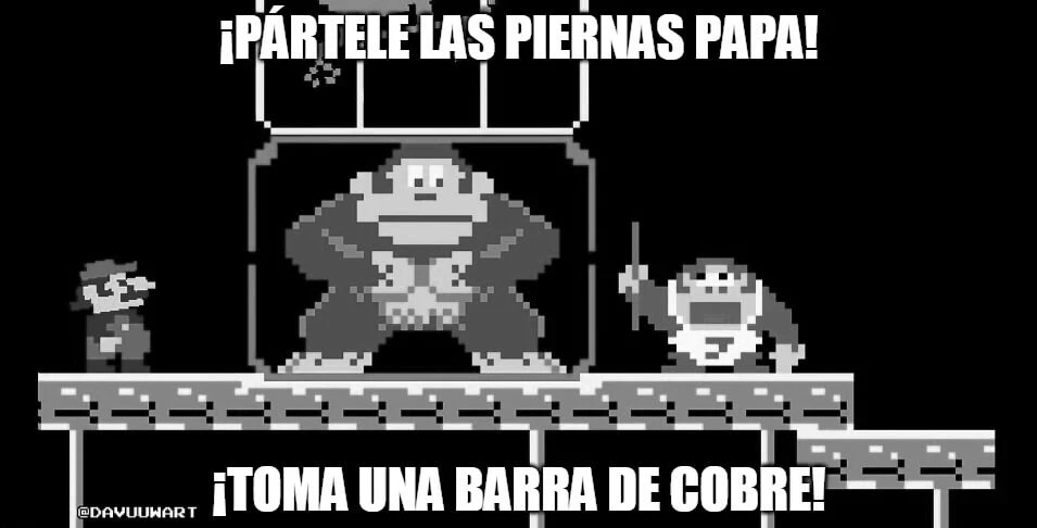 Plantilla de ¡Pártele las piernas papa! ¡Toma una barra de cobre!