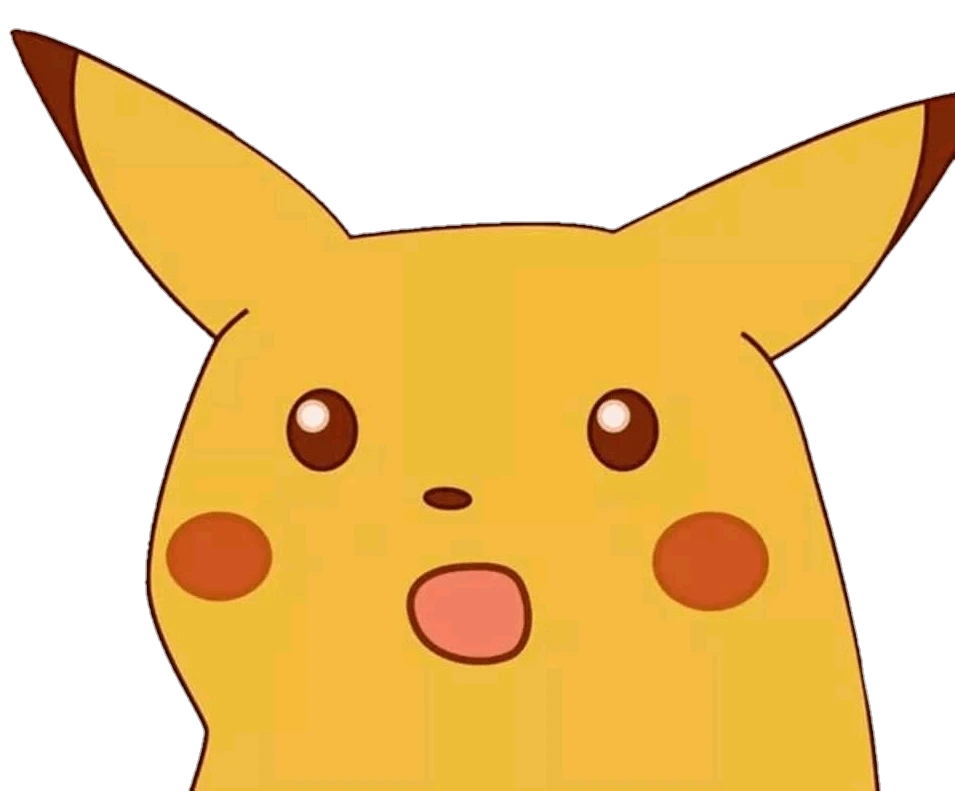 Plantilla de Pikachu confundido / sorprendido / sonriendo