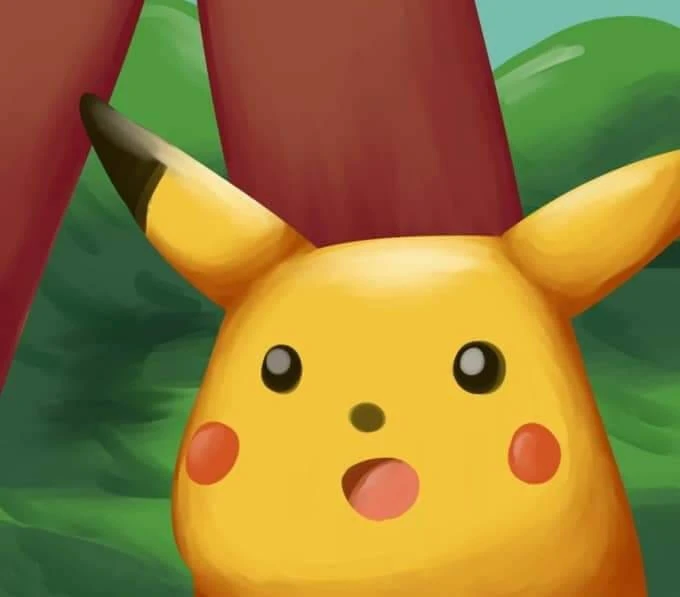 Plantilla de Pikachu confundido / sorprendido / sonriendo