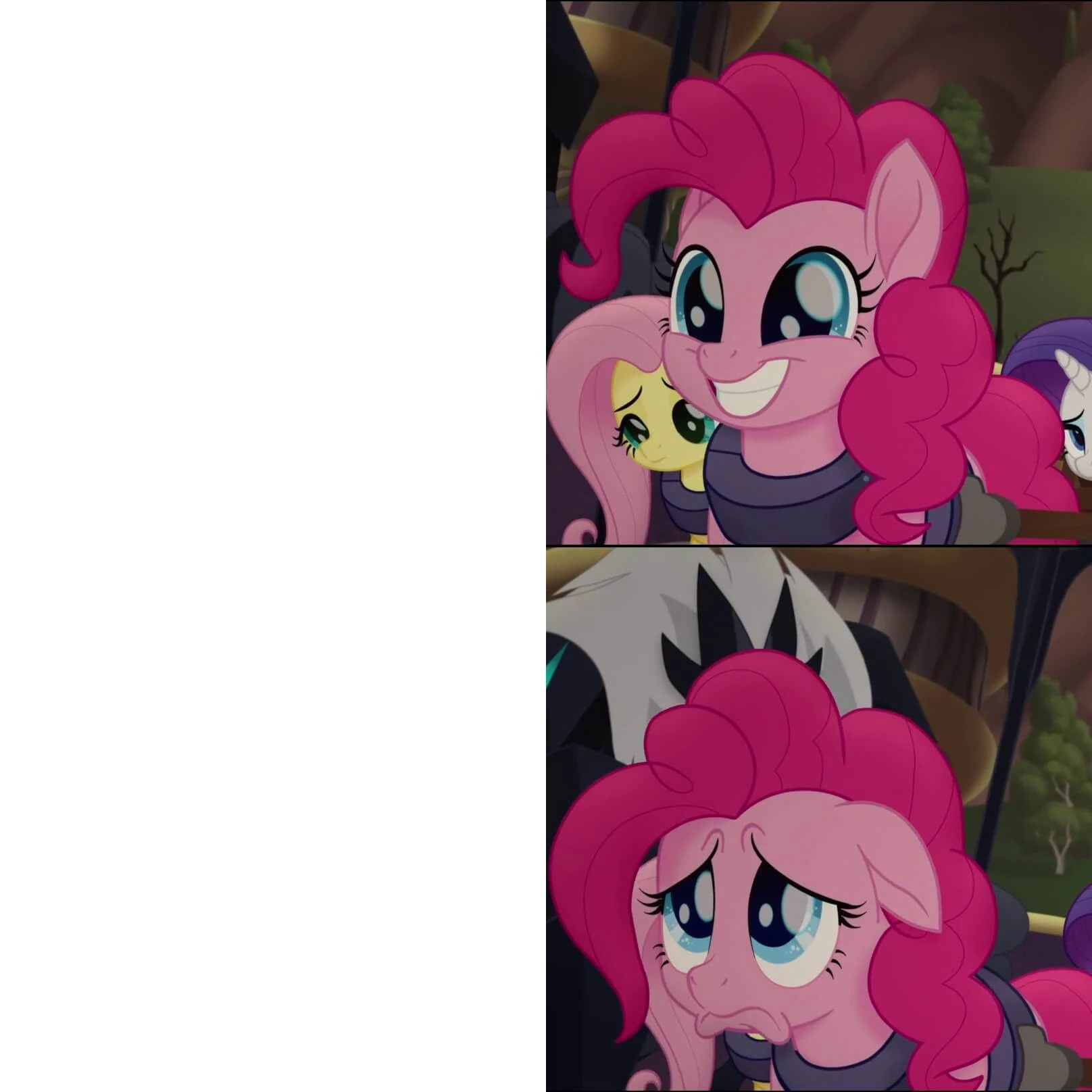 Plantilla de Pinkie Pie Triste | Pinkie Pie Feliz