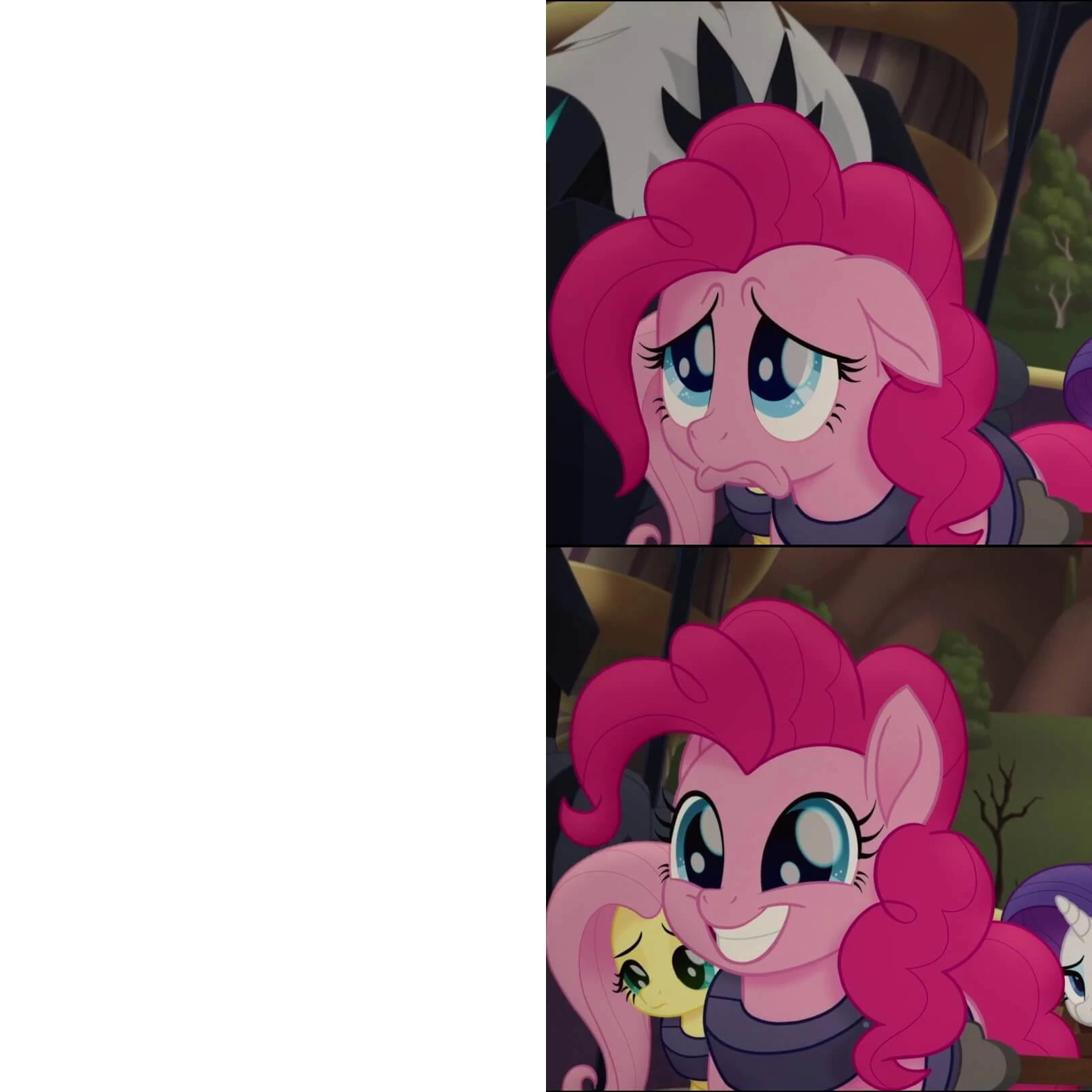 Plantilla de Pinkie Pie Triste | Pinkie Pie Feliz