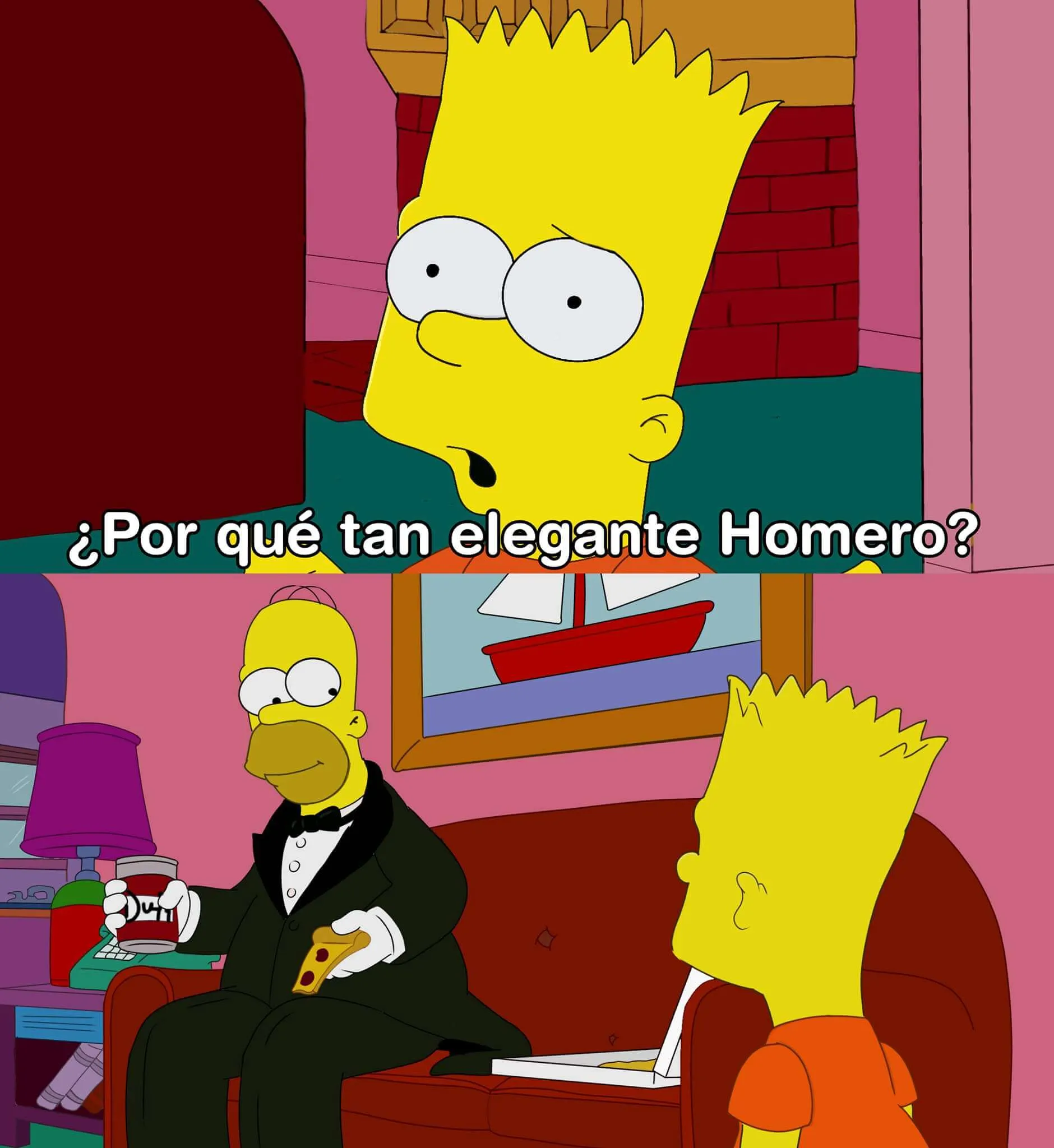 Plantilla de ¿Por qué tan elegante Homero?