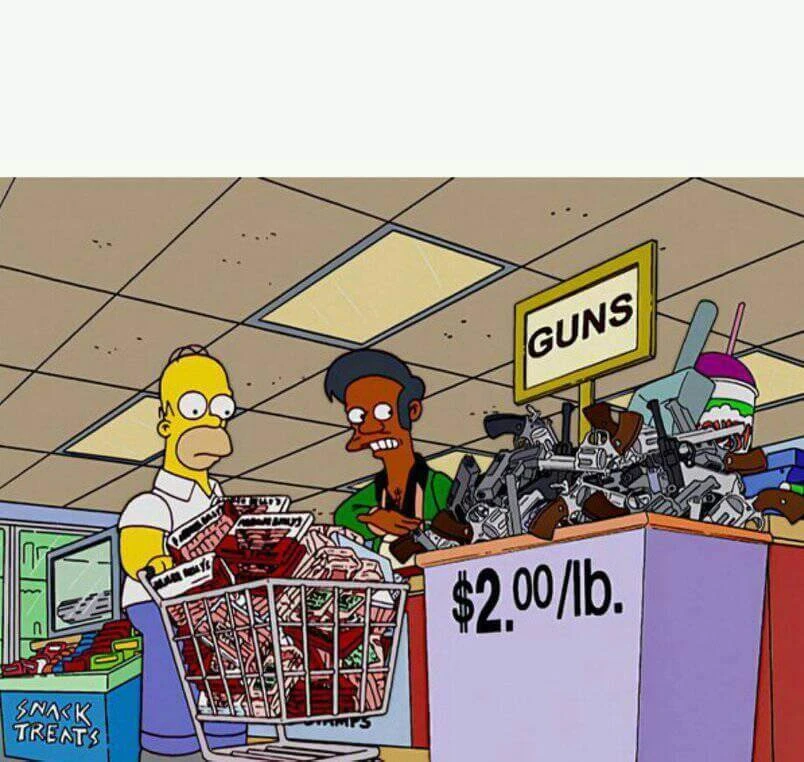 Plantilla de Señor Simpson si quiere quitarse la vida también vendo armas