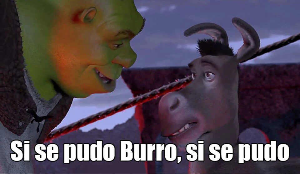 Plantilla de Si se pudo Burro, si se pudo