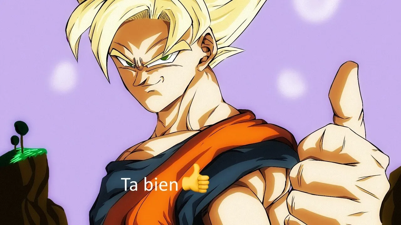 Plantilla de Ta bien Goku Dragon Ball