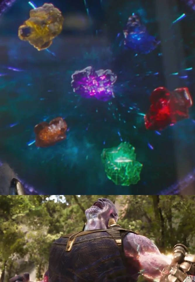 Plantilla de Thanos y las gemas del infinito.