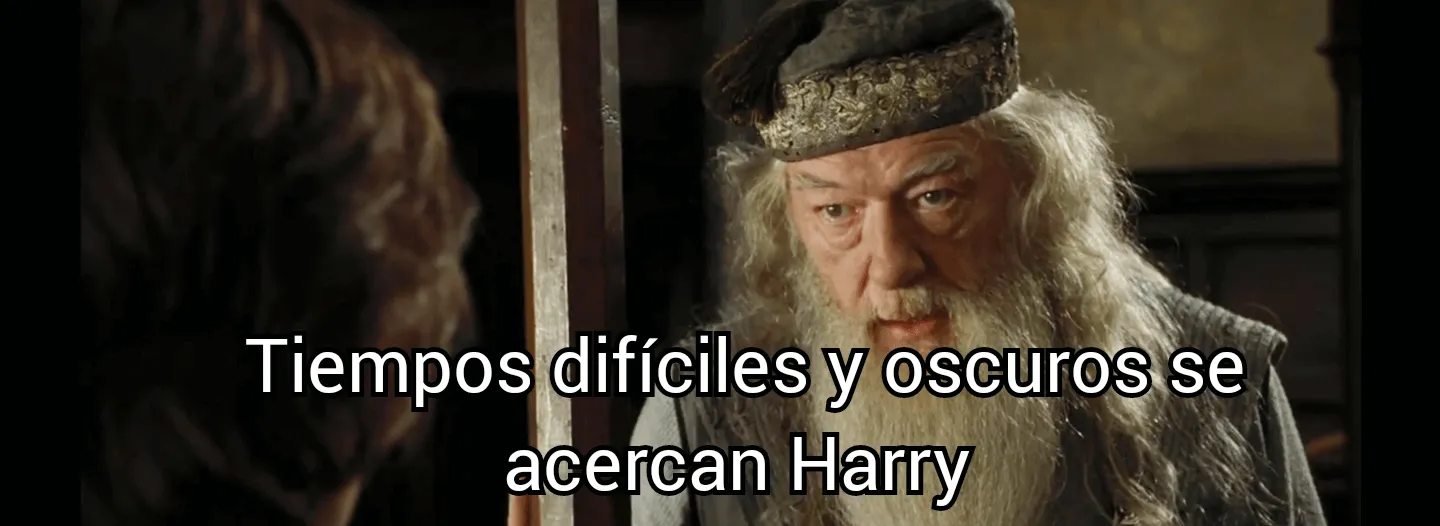 Plantilla de Tiempos difíciles y oscuros se acercan Harry