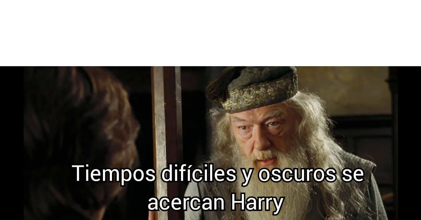 Plantilla de Tiempos difíciles y oscuros se acercan Harry