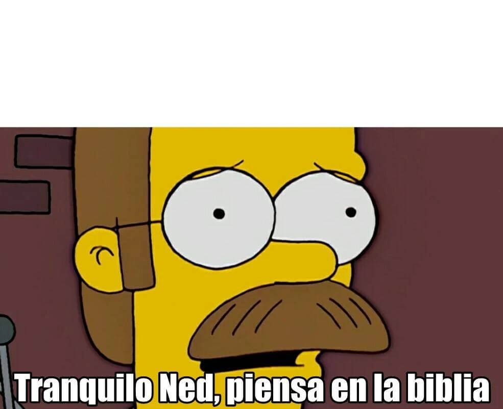 Plantilla de Tranquilo Ned, piensa en la biblia