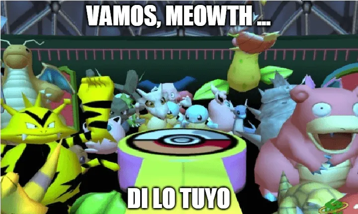 Plantilla de Vamos Meowth, di lo tuyo ...