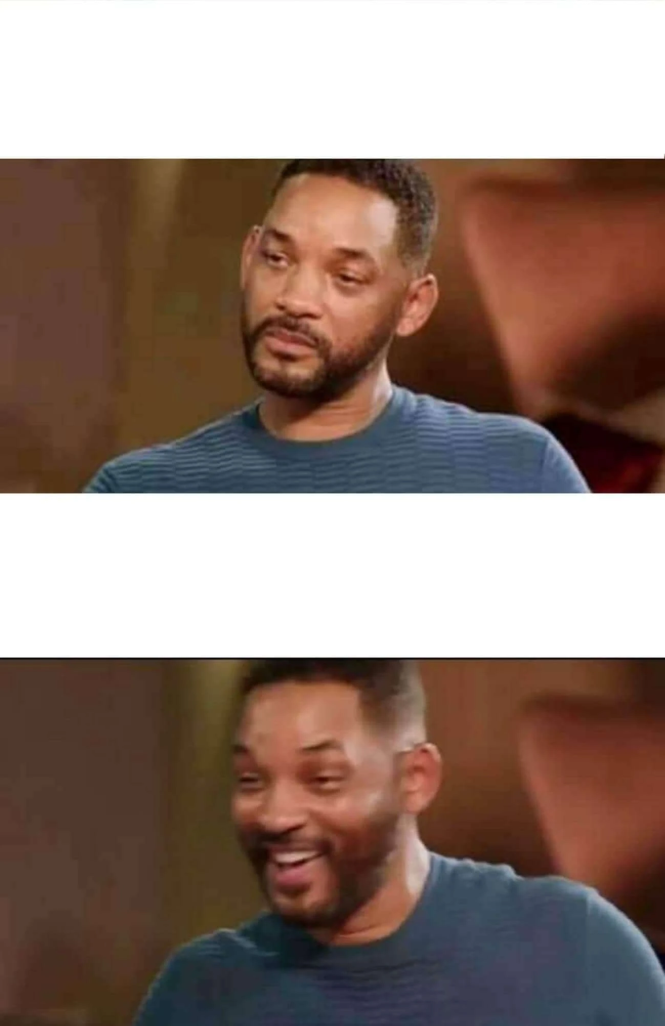 Plantilla de Will Smith triste y luego feliz