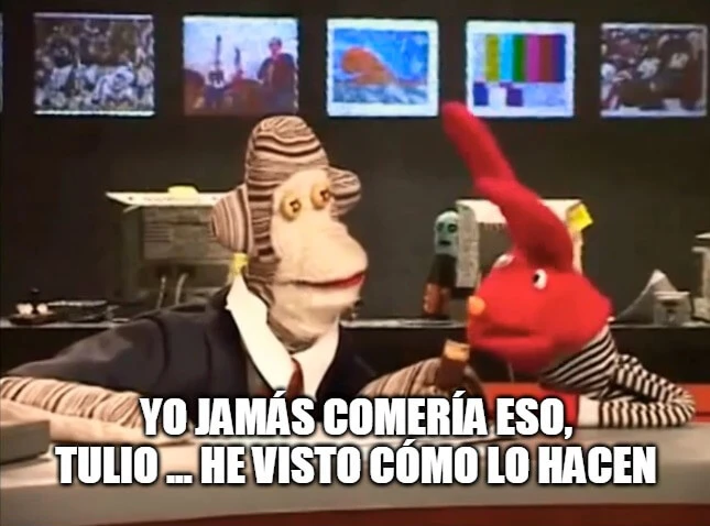 Plantilla de Yo jamás comería eso, Tulio ... he visto cómo lo hacen