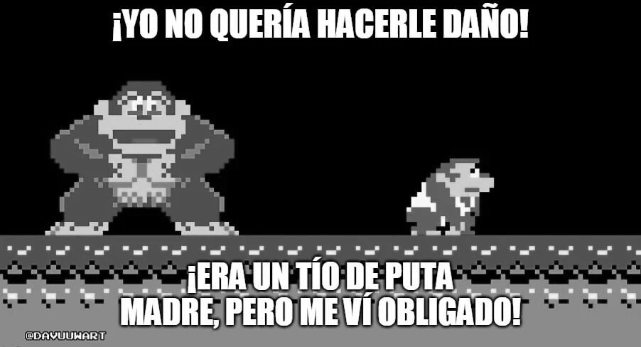 Plantilla de ¡Yo no quería hacerle daño!, ¡Era un tío de puta madre, pero me ví obligado!