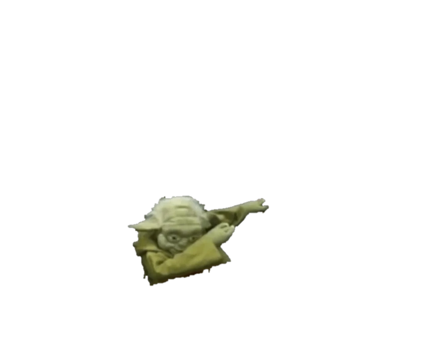 Plantilla de Yoda haciendo un dab | todos aplaudiéndole