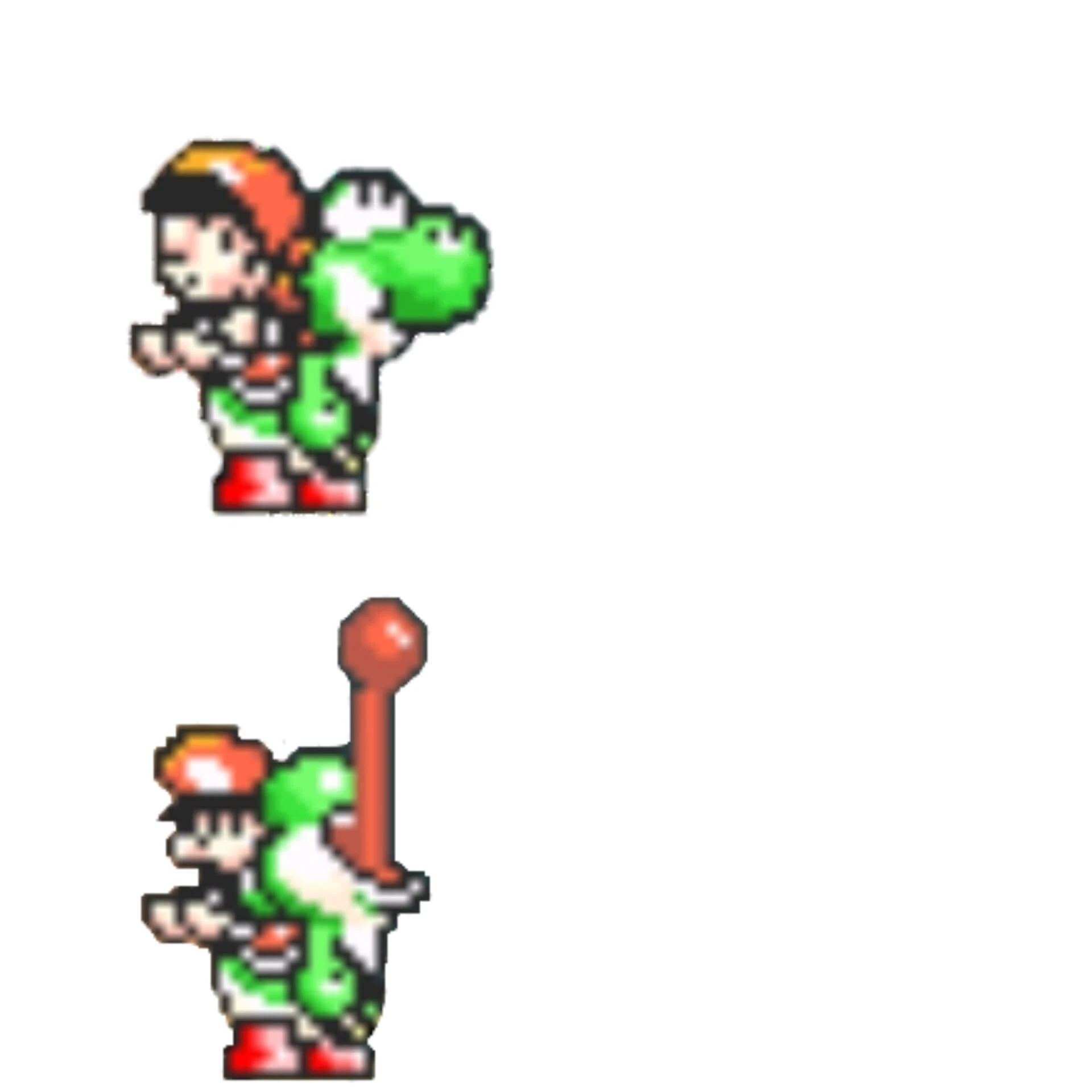 Plantilla de Yoshi tranquilo, Yoshi Gritando